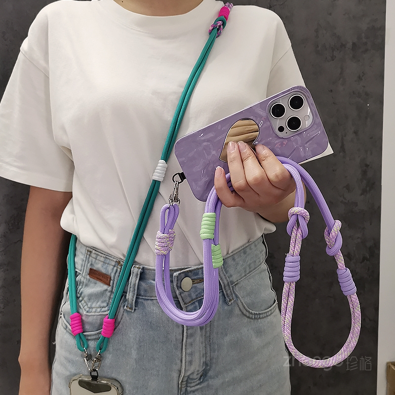 Crossbody Lanyard Neck Strap Case - Mobile Phone Lanyard Crossbody Woven Strap