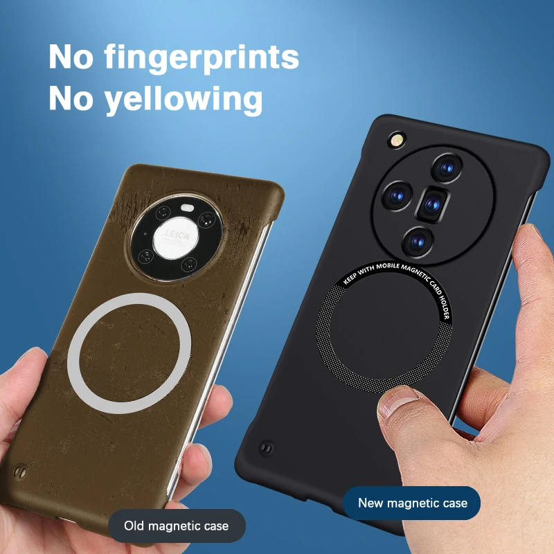 Ultra Thin Frameless Phone Cover - Ultra Thin Magnetic Wireless Charging Phone