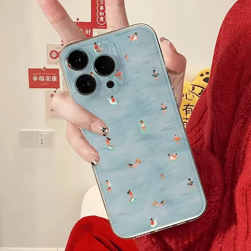 Summer Swimming Pattern Phone  - Clear Shockproof Bumper Case recension och pris