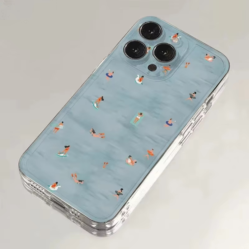 Summer Swimming Pattern Phone  - Clear Shockproof Bumper Case recension och pris