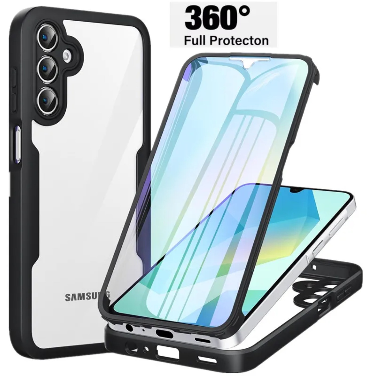 Heavy Duty Clear 360° Full Bod - Heavy Duty 360 Full Body Protective Case recension och pris