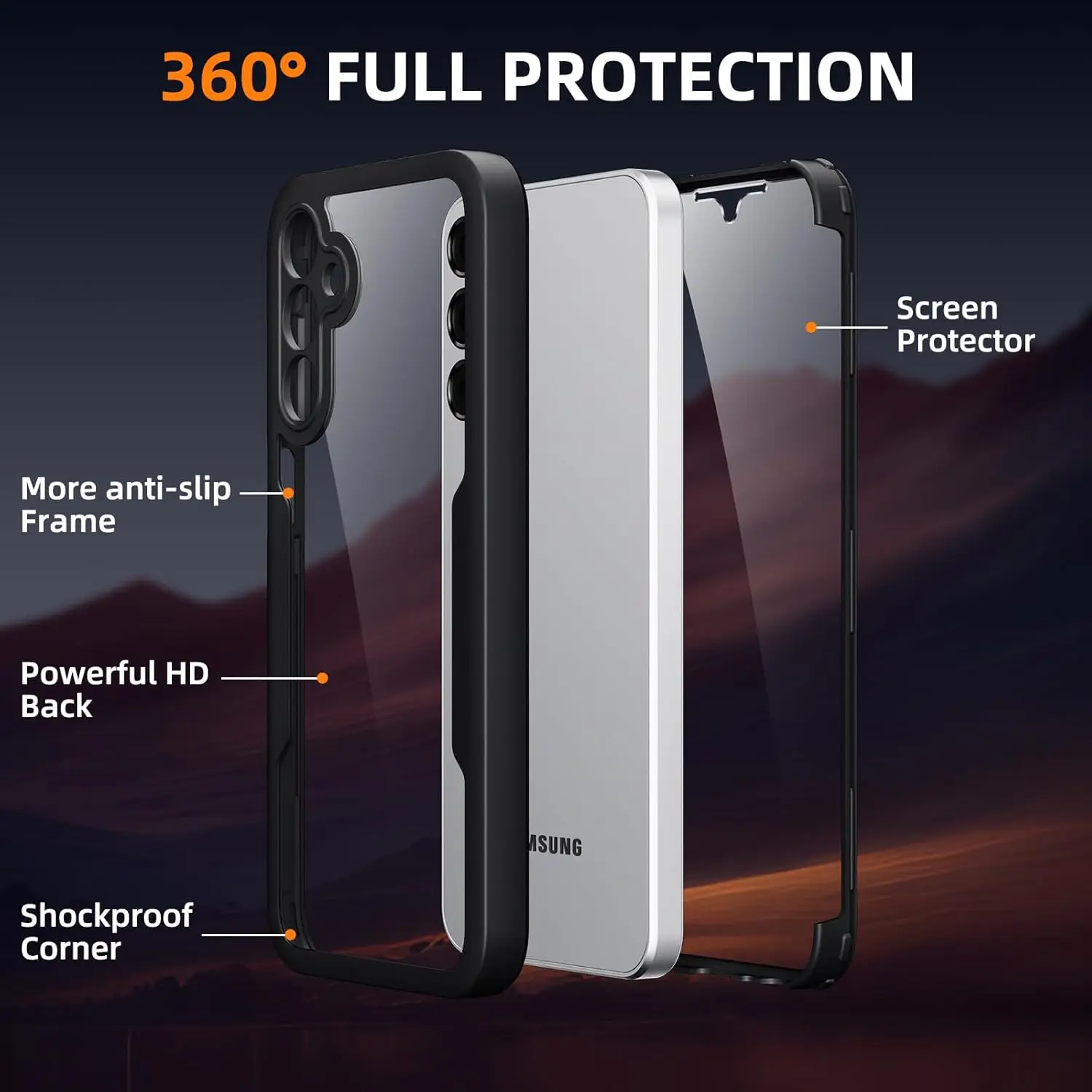 Heavy Duty Clear 360° Full Bod - Heavy Duty 360 Full Body Protective Case recension och pris