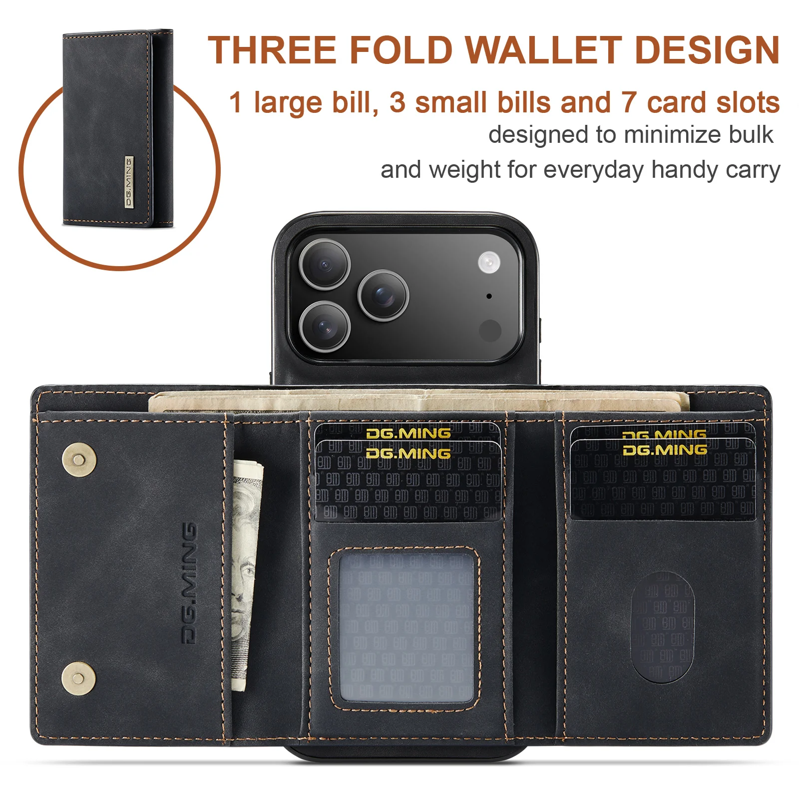 For New IPhone 17 Pro Max Air  - Leather Wallet Card Holder Phone Cover recension och pris