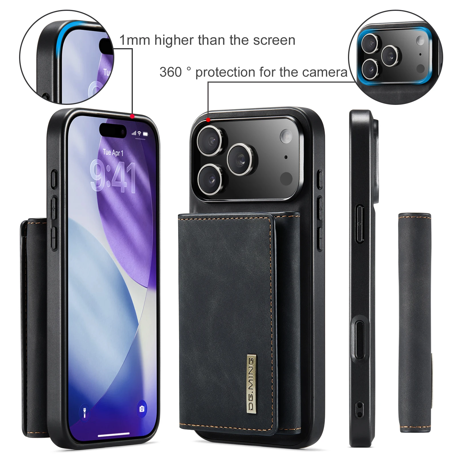 For New IPhone 17 Pro Max Air  - Leather Wallet Card Holder Phone Cover recension och pris