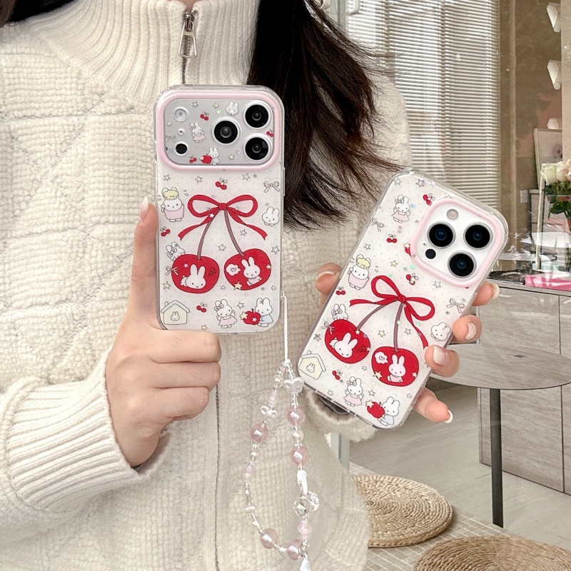 Cute cartoon sweet cherry Miff - Cute Cartoon Wrist Strap Silicone Case recension och pris