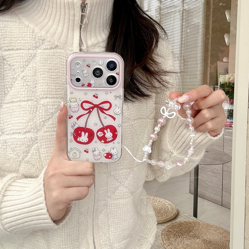 Cute cartoon sweet cherry Miff - Cute Cartoon Wrist Strap Silicone Case recension och pris