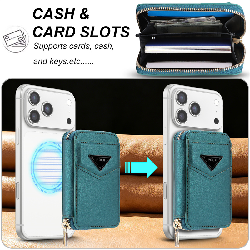 Zipper Wallet Card Holder Case - Leather Wallet Card Holder Phone Cover recension och pris