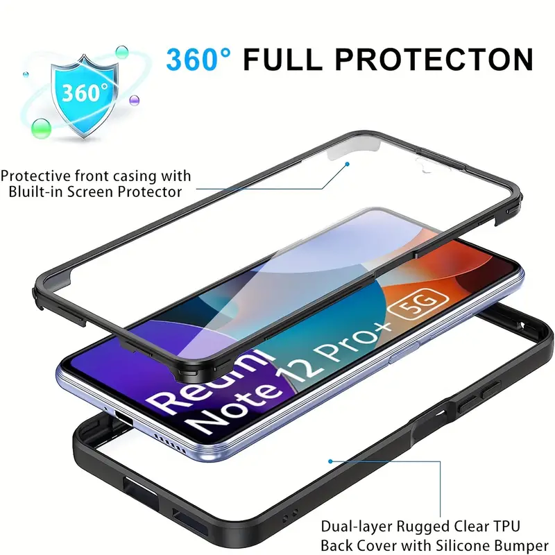 360 Full Body Transparent Case - Heavy Duty 360 Full Body Protective Case recension och pris