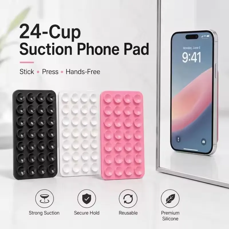 Silicone Wall Suction Cup Brac - Phone Cases recension och pris