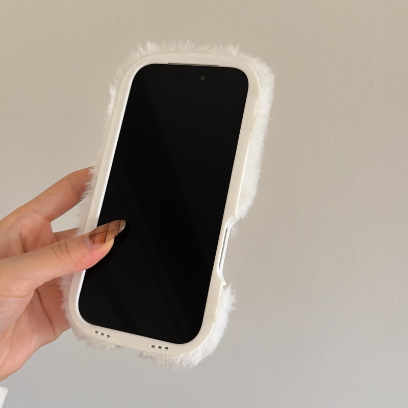 Cute cartoon White Fluffy fur  - Cute Cartoon Wrist Strap Silicone Case recension och pris