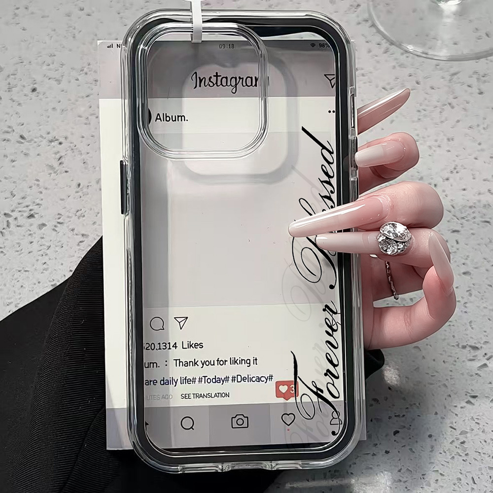 Forever Blessed Simple Clear P - Clear Shockproof Bumper Case recension och pris
