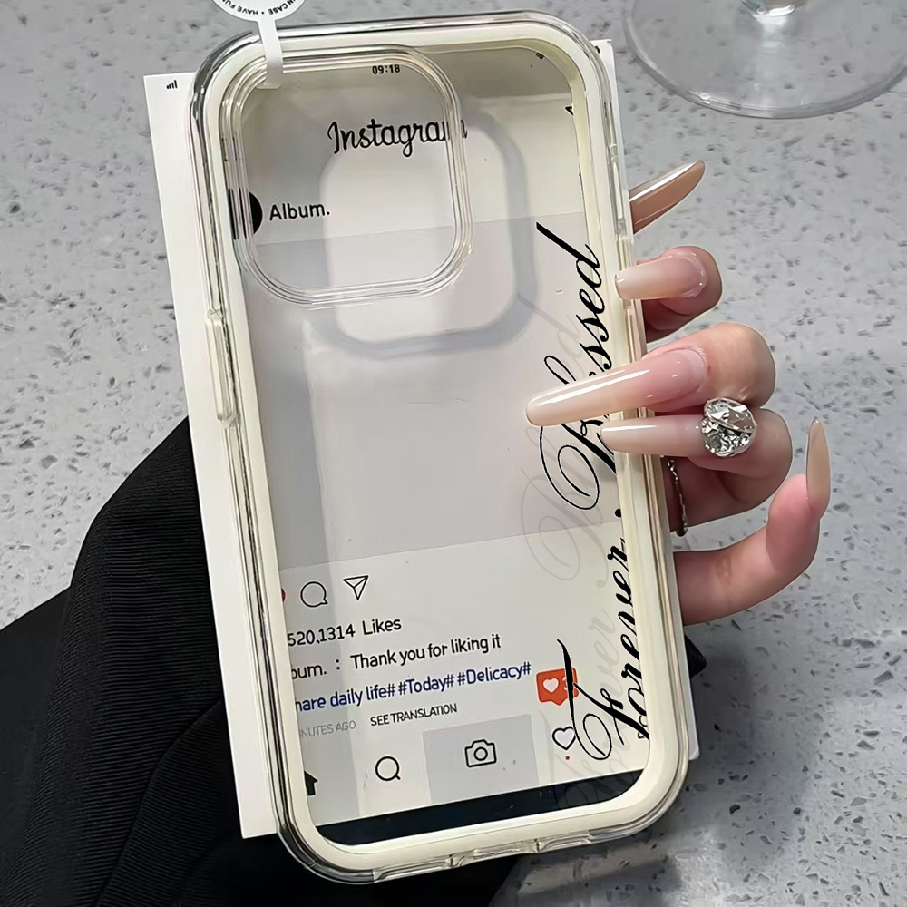 Forever Blessed Simple Clear P - Clear Shockproof Bumper Case recension och pris