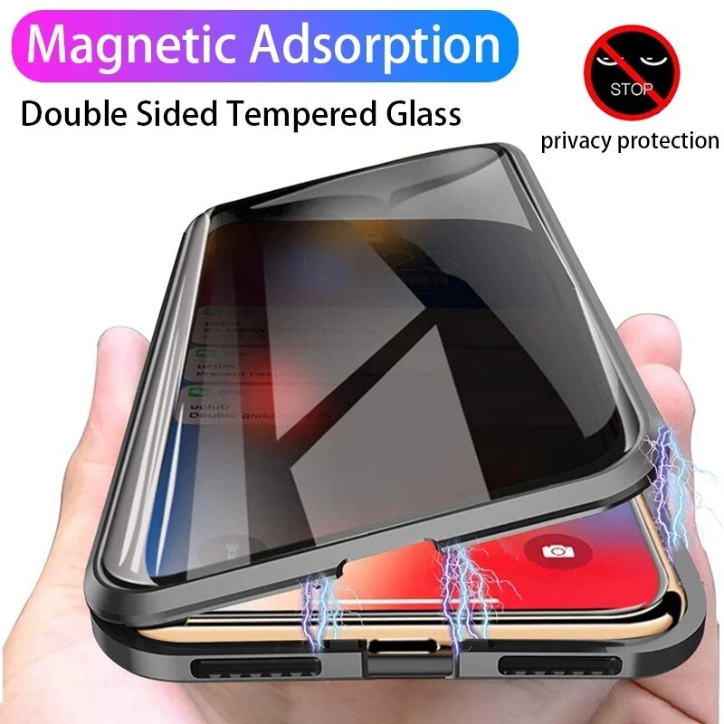 For Huawei nova Y74 Y73 Y63 Y7 - Anti Spy Privacy Glass Case recension och pris