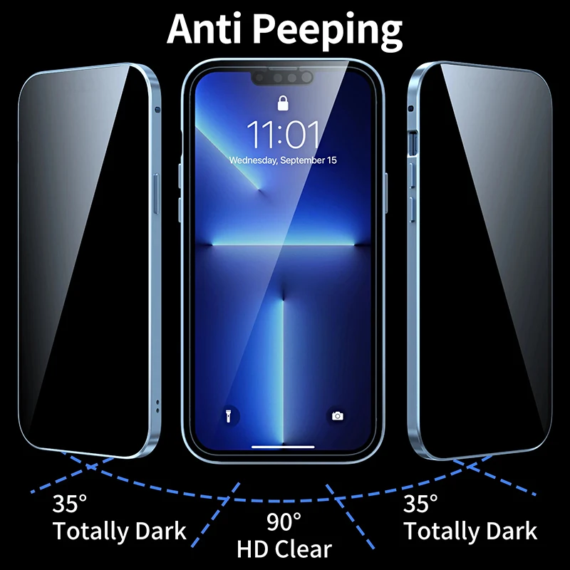 For IPhone Air Privacy Anti sp - Anti Spy Privacy Glass Case recension och pris