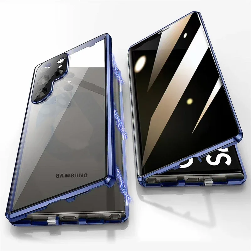 Metal Phone Case Double sided  - Anti Spy Privacy Glass Case recension och pris