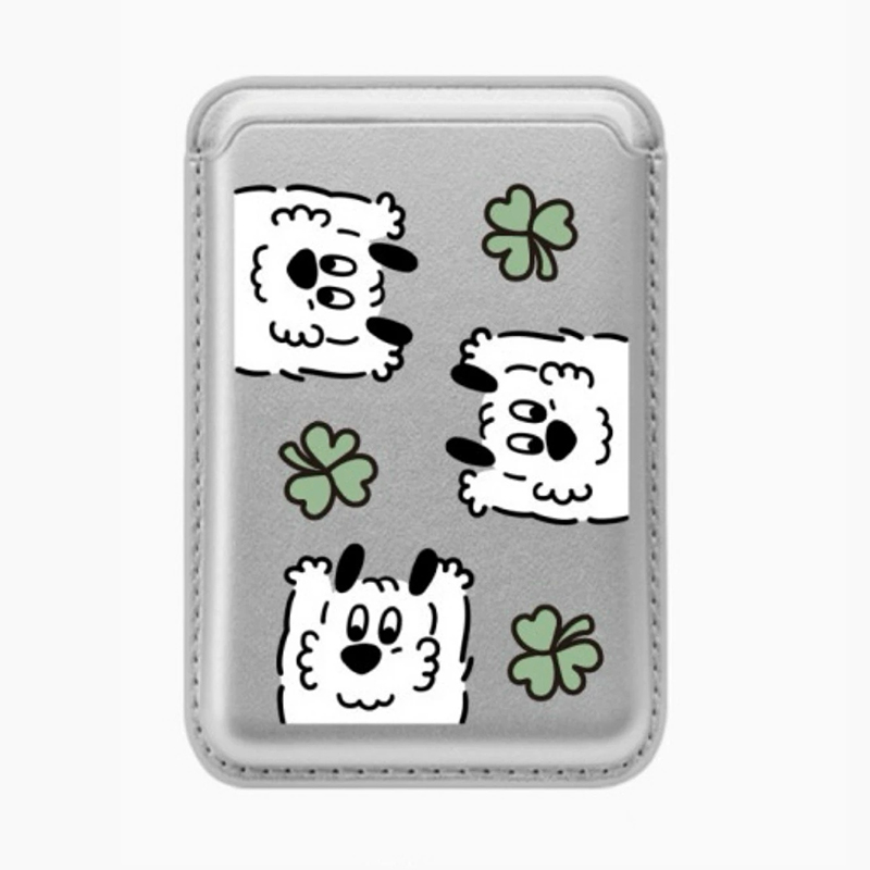 Cute Dog Cartoon Magnetic Phon - Leather Wallet Card Holder Phone Cover recension och pris