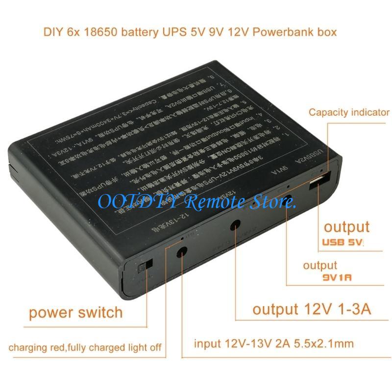  USB 5V 9V 12V 6x 18650 Batter - Power Banks recension och pris
