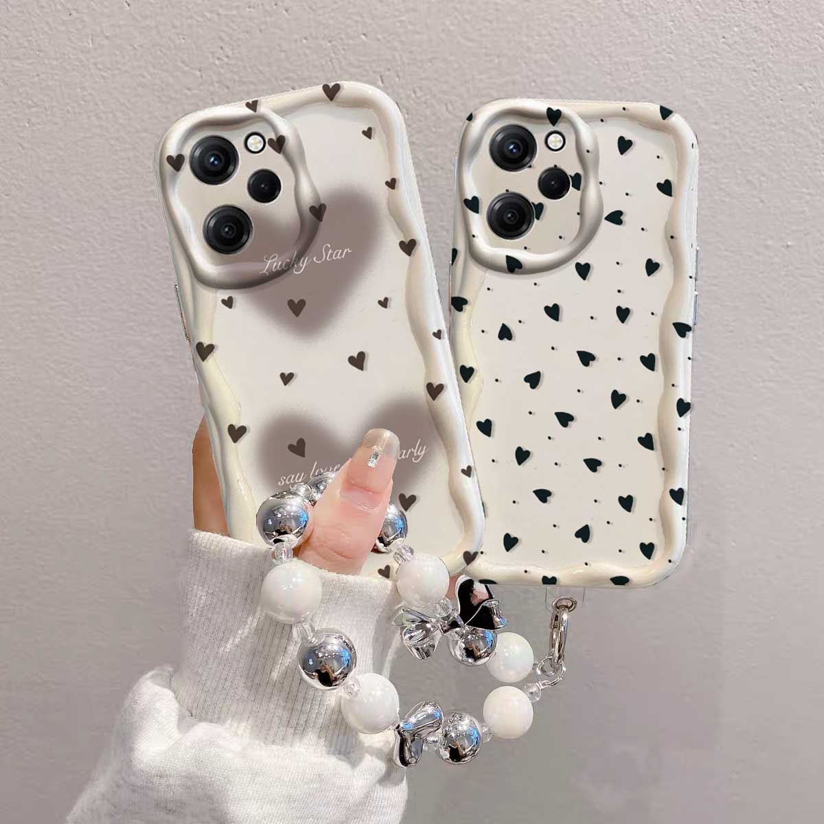 Case For RENO 15 15F 14 PRO 14 - Cute Cartoon Wrist Strap Silicone Case recension och pris