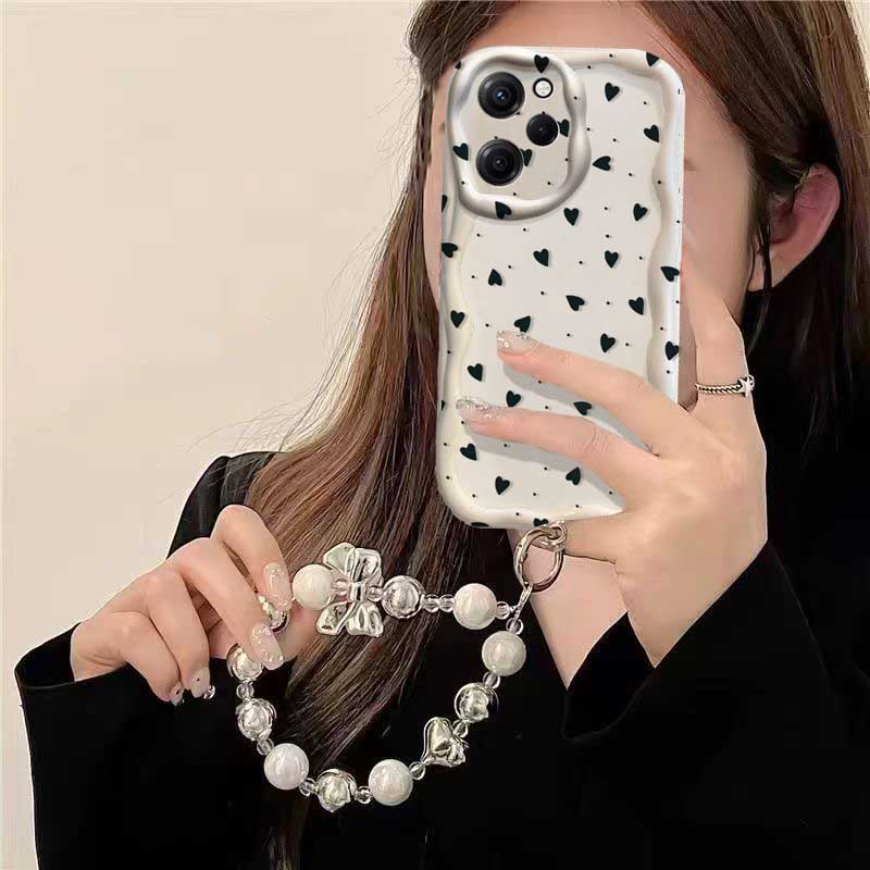 Case For RENO 15 15F 14 PRO 14 - Cute Cartoon Wrist Strap Silicone Case recension och pris