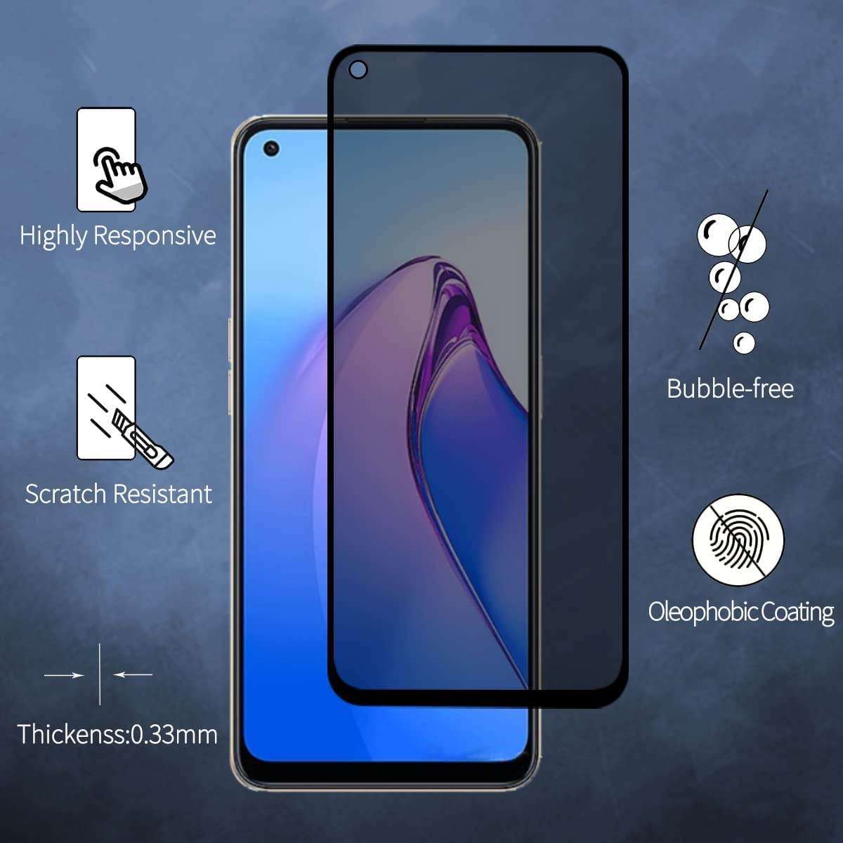 Anti Spy Screen Protector For  - Anti Spy Privacy Glass Case recension och pris