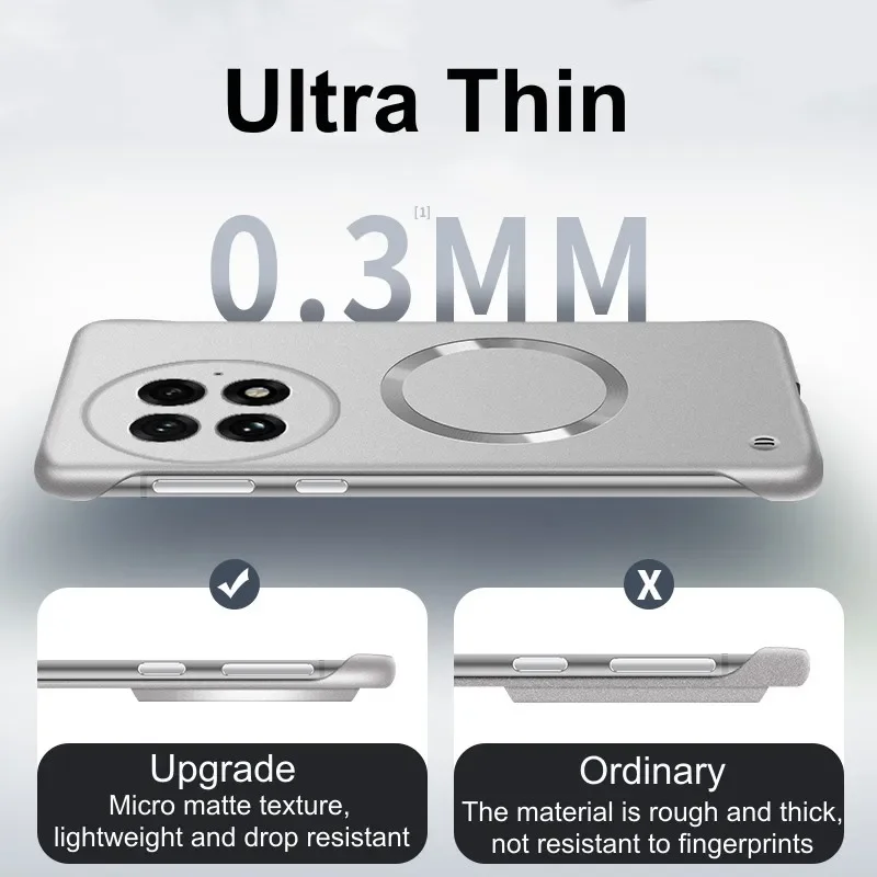 Luxury Ultra Thin Metallic Fra - Ultra Thin Frameless Phone Cover recension och pris