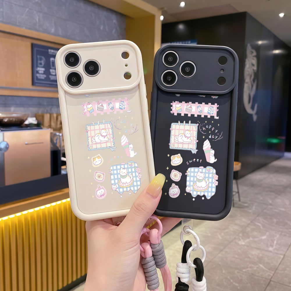 Wrist Strap Cartoon Cute Cat L - Cute Cartoon Wrist Strap Silicone Case recension och pris