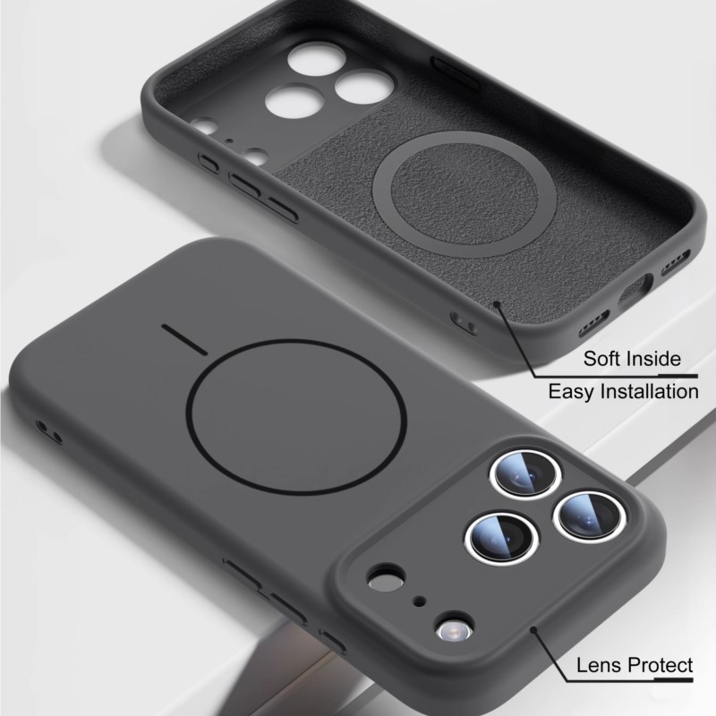 Luxury Liquid Silicone Case Fo - Liquid Silicone Magnetic Phone Case recension och pris