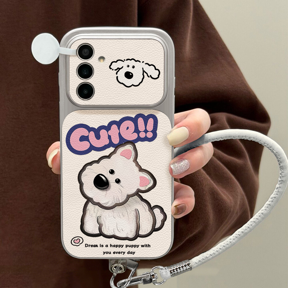 Cute Cartoon Dog Lanyard Phone - Cute Cartoon Wrist Strap Silicone Case recension och pris
