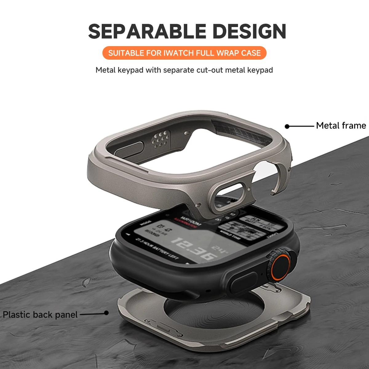Metal Case for Apple Watch 49m - Metal Bumper Aluminum Frame Case recension och pris