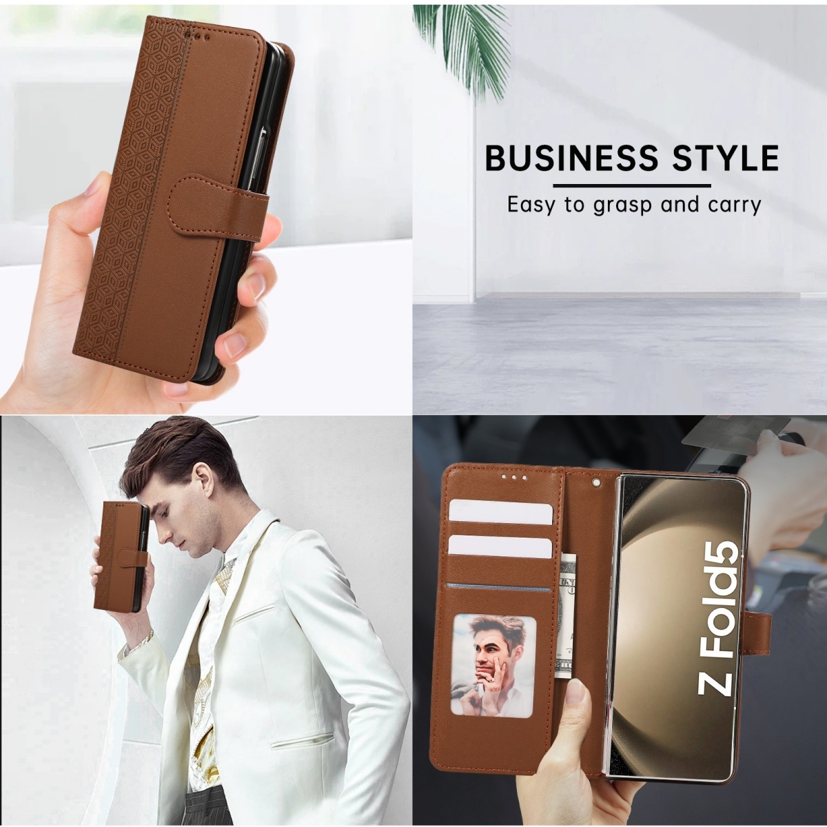 Flip Leather Wrist Strap Phone - Leather Wallet Card Holder Phone Cover recension och pris
