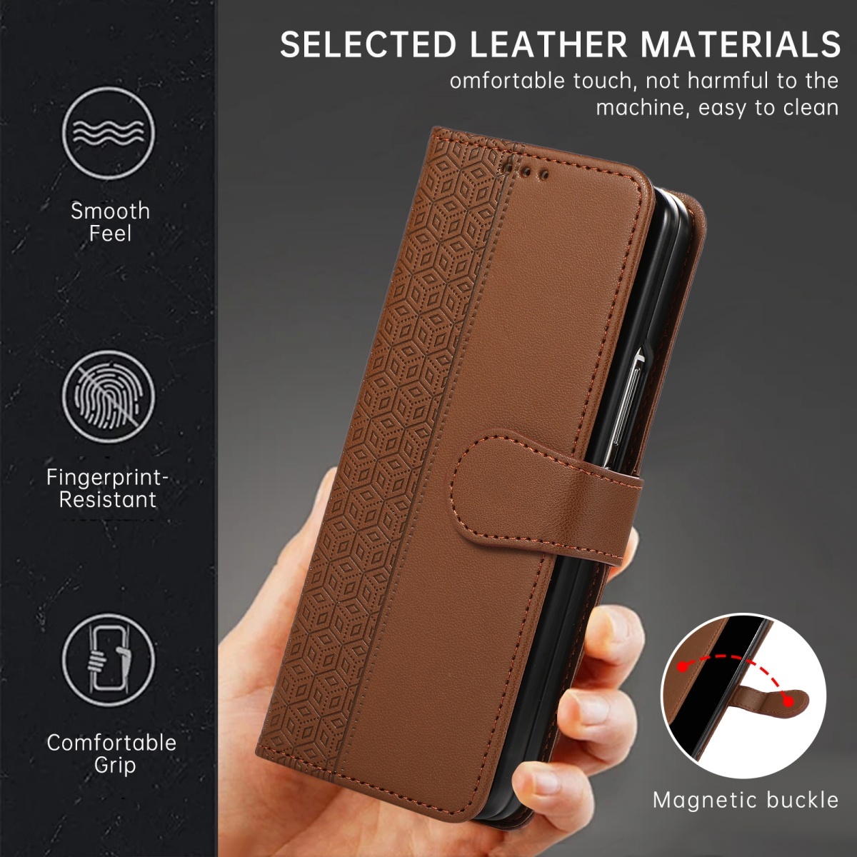 Flip Leather Wrist Strap Phone - Leather Wallet Card Holder Phone Cover recension och pris