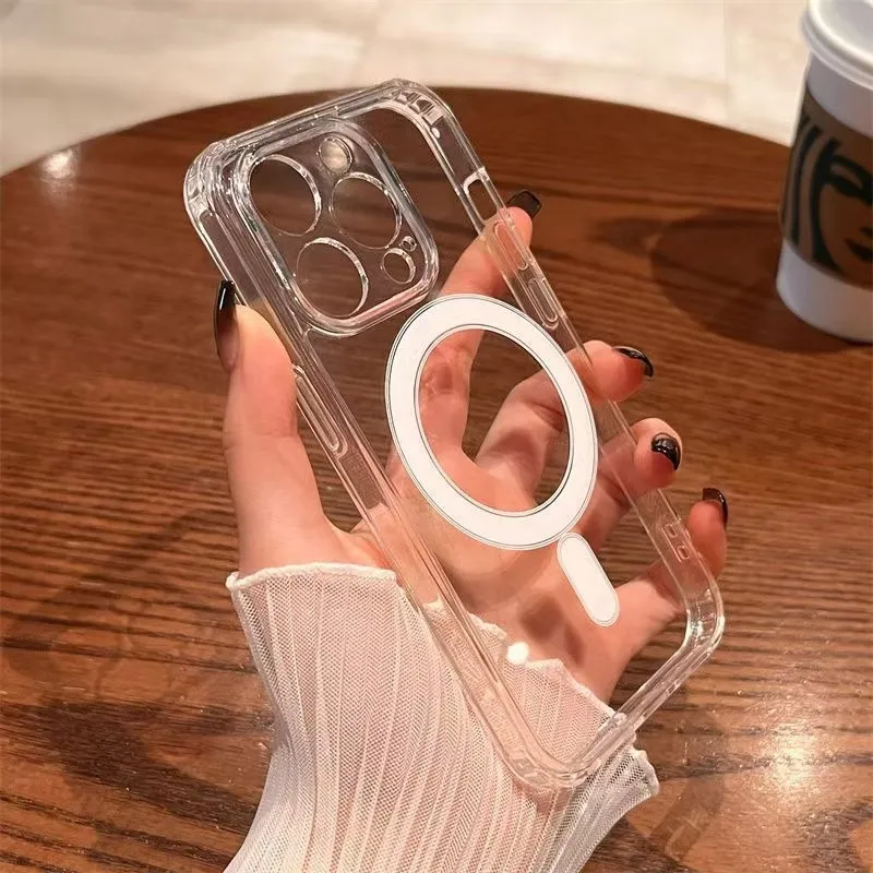 Original For Magsafe Wireless  - Clear Shockproof Bumper Case recension och pris