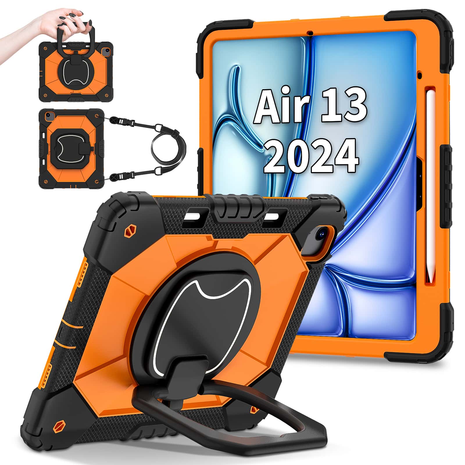 For iPad Pro 13 M5 Air 13 M4 M - Heavy Duty 360 Full Body Protective Case recension och pris