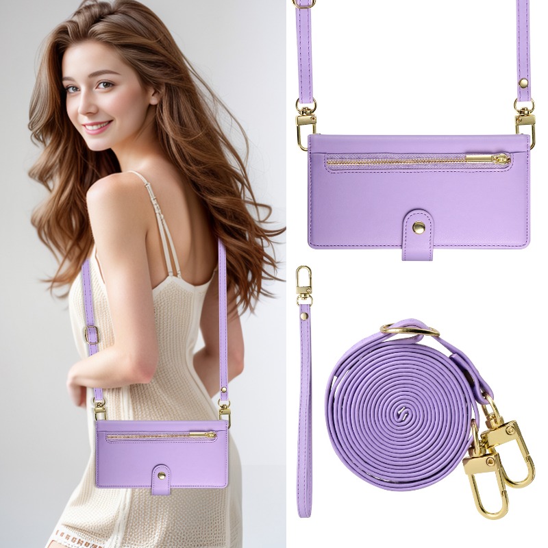 Zipper Crossbody Phone Case fo - Leather Wallet Card Holder Phone Cover recension och pris